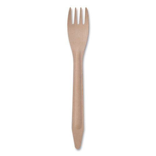 Wood Cutlery, Fork, Natural, 500/Carton