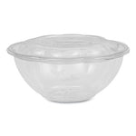 Renewable and Compostable Salad Bowls with Lids, 24 oz, Clear, Plastic, 50/Pack, 3 Packs/Carton