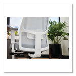 Ignition 2.0 4-Way Stretch Mid-Back Mesh Task Chair, 17" to 21" Seat Height, Basalt Seat, Fog Back, Designer White Base