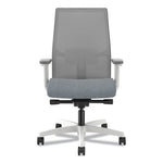 Ignition 2.0 4-Way Stretch Mid-Back Mesh Task Chair, 17" to 21" Seat Height, Basalt Seat, Fog Back, Designer White Base