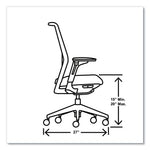 Cipher Mesh Back Task Chair, Supports Up to 300 lb, 15" to 20" Seat Height, Navy Seat, Charcoal Back, Charcoal Base