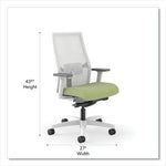 Ignition 2.0 Reactiv Mid-Back Task Chair, Fern Fabric Seat, Designer White Back, White Base