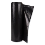 Low-Density Commercial Can Liners, Coreless Interleaved Roll, 60 gal, 1.2mil, 38" x 58", Black, 10 Bags/Roll, 10 Rolls/Carton