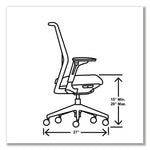 Cipher Mesh Back Task Chair, Supports Up to 300 lb, 15" to 20" Seat Height, Basalt Seat, Charcoal Back, Charcoal Base