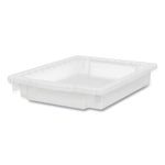 Flagship Storage Bins, 3 Sections, 12.75" x 16" x 3", Translucent White