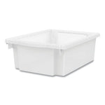 Flagship Storage Bins, 3 Sections, 12.75" x 16" x 6", Translucent White