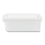 Flagship Storage Bins, 3 Sections, 12.75" x 16" x 6", Translucent White