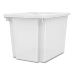 Flagship Storage Bins, 3 Sections, 12.75" x 16" x 12", Translucent White