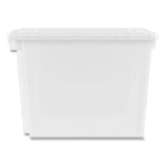 Flagship Storage Bins, 3 Sections, 12.75" x 16" x 12", Translucent White