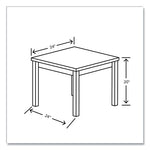 80000 Series Laminate Occasional Corner Table, 24d x 24w x 20h, Kingswood Walnut
