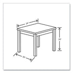 80000 Laminate Occasional End Table, Rectangular, 24w x 20d x 20h, Pinnacle