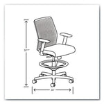 Ignition 2.0 ReActiv Low-Back Task Stool, 22.88" to 31.75" Seat Height, Flint Seat, Charcoal Back, Black Base