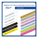 TZe Series Standard Adhesive Laminated Labeling Tape, 0.5", Black on White, 10/Pack