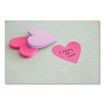 Die-Cut Heart Shaped Notepads, 3" x 3", Pink/Purple, 75 Sheets/Pad, 2 Pads/Pack