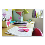 Die-Cut Heart Shaped Notepads, 3" x 3", Pink/Purple, 75 Sheets/Pad, 2 Pads/Pack