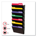EZ Link Stackable DocuPocket, 7 Sections, Letter Size, 13" x 4" x 14" to 19", Black, Ships in 4-6 Business Days