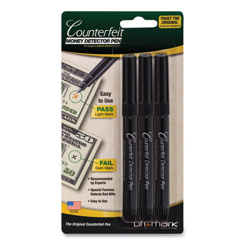 Smart Money Counterfeit Bill Detector Pen, U.S. Currency, 3/Pack