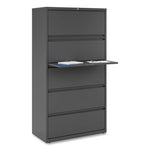 Lateral File, 5 Legal/Letter/A4/A5-Size File Drawers, Charcoal, 36" x 18.63" x 67.63"