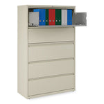 Lateral File, 5 Legal/Letter/A4/A5-Size File Drawers, Putty, 42" x 18.63" x 67.63"