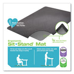 Ergonomic Sit Stand Mat, 53 x 45, Black, 25/Pallet