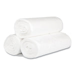 High-Density Commercial Can Liners, 60 gal, 17 mic, 38" x 60", Clear, 25 Bags/Roll, 8 Interleaved Rolls/Carton