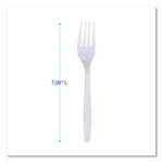 Heavyweight Wrapped Polypropylene Cutlery, Fork, White, 1,000/Carton