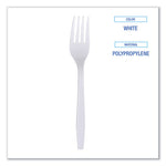 Heavyweight Wrapped Polypropylene Cutlery, Fork, White, 1,000/Carton