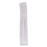 Heavyweight Wrapped Polypropylene Cutlery, Fork, White, 1,000/Carton