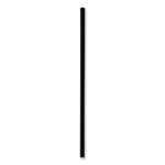 Wrapped Jumbo Straws, 7.75", Polypropylene, Black, 250/Pack, 50 Packs/Carton