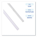 Wrapped Jumbo Straws, 7.75", Polypropylene, Clear, 12,000/Carton