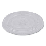 PET Cold Cup Lids, Fits 12 oz Squat and 14 to 24 oz Plastic Cups, Clear, 100/Sleeve, 10 Sleeves/Carton