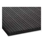 Ribbed Vinyl Anti-Fatigue Mat, Rib Embossed Surface, 36 x 144, Black