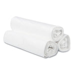 High-Density Commercial Can Liners, 30 gal, 10 mic, 30" x 37", Clear, 25 Bags/Roll, 20 Interleaved Rolls/Carton