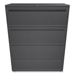 Brigade 700 Series Lateral File, 4 Legal/Letter-Size File Drawers, Charcoal, 42" x 18" x 52.5"