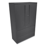 Brigade 700 Series Lateral File, Three-Shelf Enclosed Storage, 2 Legal/Letter-Size File Drawers, Charcoal, 42" x 18" x 64.25"