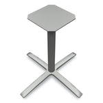 Between Seated-Height X-Base for 42" Table Tops, 32.68w x 29.57h, Silver