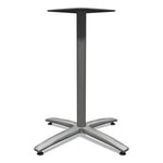 Between Seated-Height X-Base for 30" to 36" Table Tops, 26.18w x 29.57h, Silver