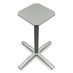 Between Seated-Height X-Base for 30" to 36" Table Tops, 26.18w x 29.57h, Silver