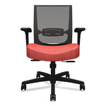 Convergence Mid-Back Task Chair, Synchro-Tilt and Seat Glide, Supports Up to 275 lb, Red Seat, Black Back/Base