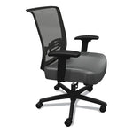 Convergence Mid-Back Task Chair, Swivel-Tilt, Supports Up to 275 lb, 16.5" to 21" Seat Height, Iron Ore Seat, Black Back/Base