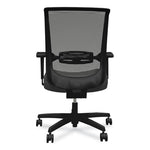 Convergence Mid-Back Task Chair, Swivel-Tilt, Supports Up to 275 lb, 16.5" to 21" Seat Height, Iron Ore Seat, Black Back/Base