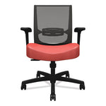 Convergence Mid-Back Task Chair, Swivel-Tilt, Supports Up to 275 lb, 16.5" to 21" Seat Height, Red Seat, Black Back/Base