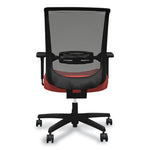 Convergence Mid-Back Task Chair, Swivel-Tilt, Supports Up to 275 lb, 16.5" to 21" Seat Height, Red Seat, Black Back/Base