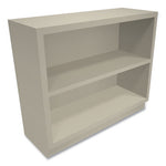 Metal Bookcase, Two-Shelf, 34.5w x 12.63d x 29h, Putty