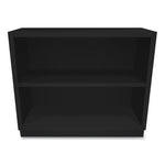 Metal Bookcase, Two-Shelf, 34.5w x 12.63d x 29h, Black