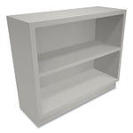 Metal Bookcase, Two-Shelf, 34.5w x 12.63d x 29h, Light Gray