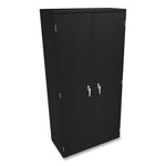 Assembled Storage Cabinet, 36w x 18.13d x 71.75h, Black