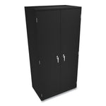 Assembled Storage Cabinet, 36w x 24.25d x 71.75h, Black