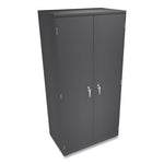 Assembled Storage Cabinet, 36w x 24.25d x 71.75, Charcoal