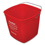 PuraPail, 6 qt, Polypropylene, Red/White